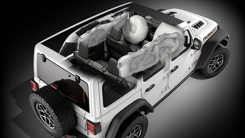 2025 Jeep Wrangler safety Front and Rear side airbags