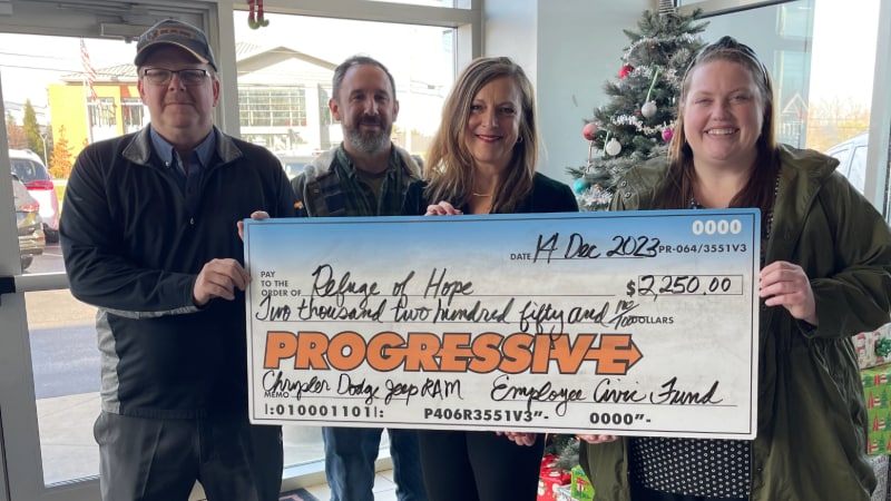 Progressive CDJR Dodge Refuge of Hope Civic Fund Donation Group