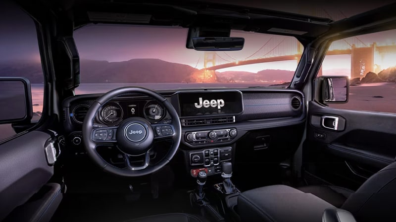 2024 Wrangler 12.3-inch touchscreen infotainment system