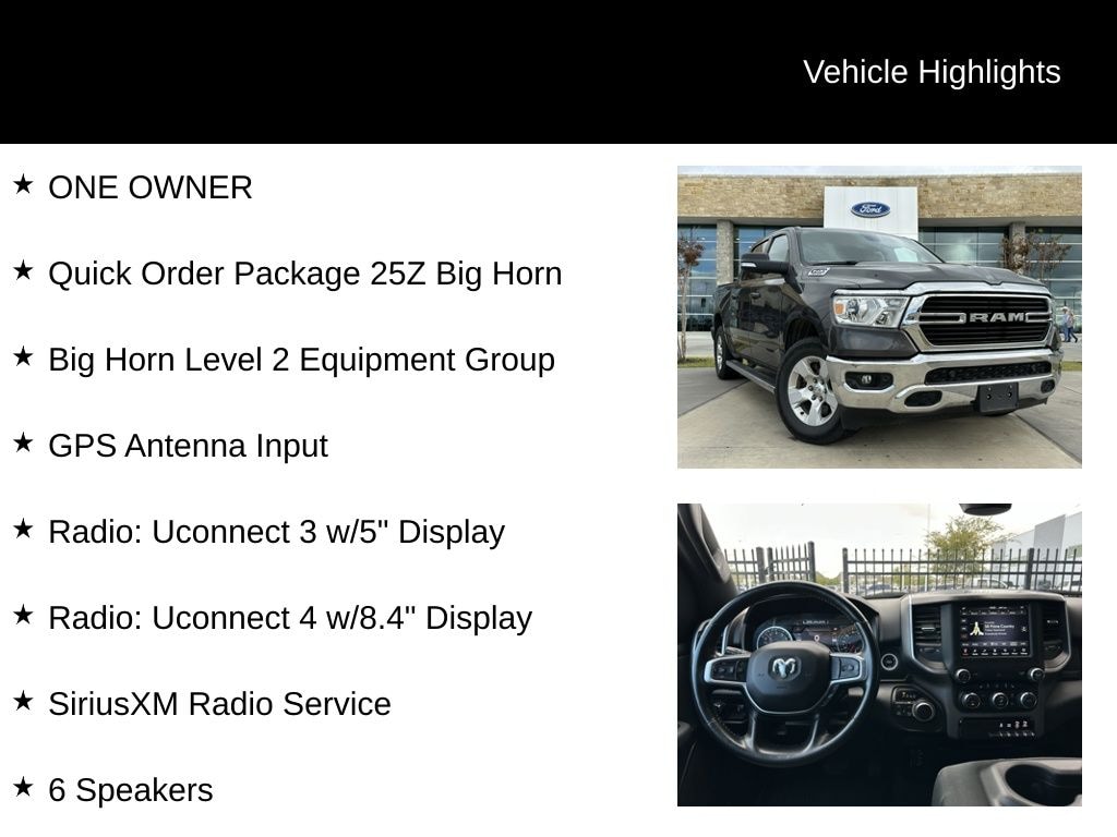 Used 2021 Ram 1500 Big Horn/Lone Star Truck Crew Cab