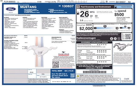 2025 Ford Mustang Ecoboost Fastback Coupe