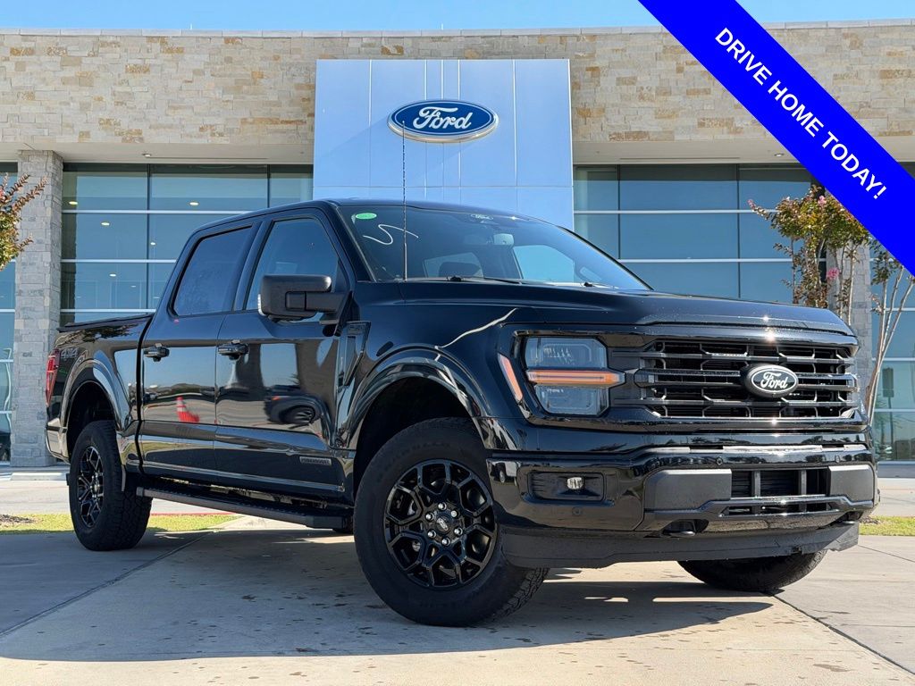 Agate Black 2024 Ford F-150 XLT SuperCrew 4WD Pickup Truck Four-Wheel Drive Automatic