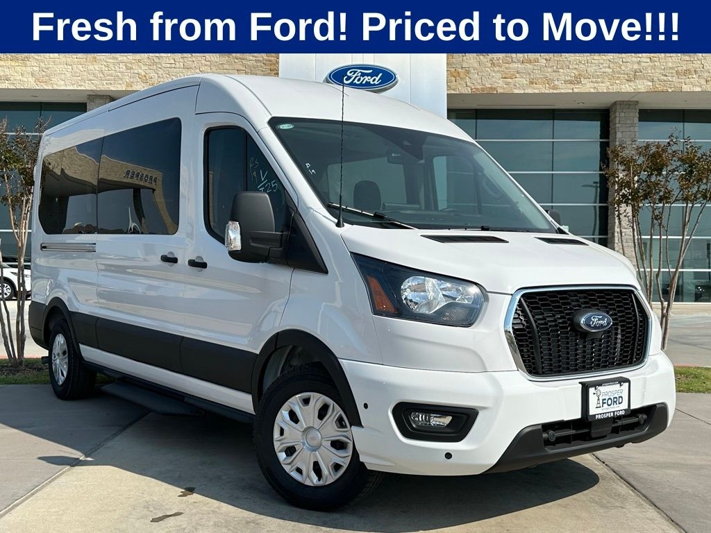 New 2025 Ford Transit Commercial Passenger Van XLT Wagon Medium Roof Van