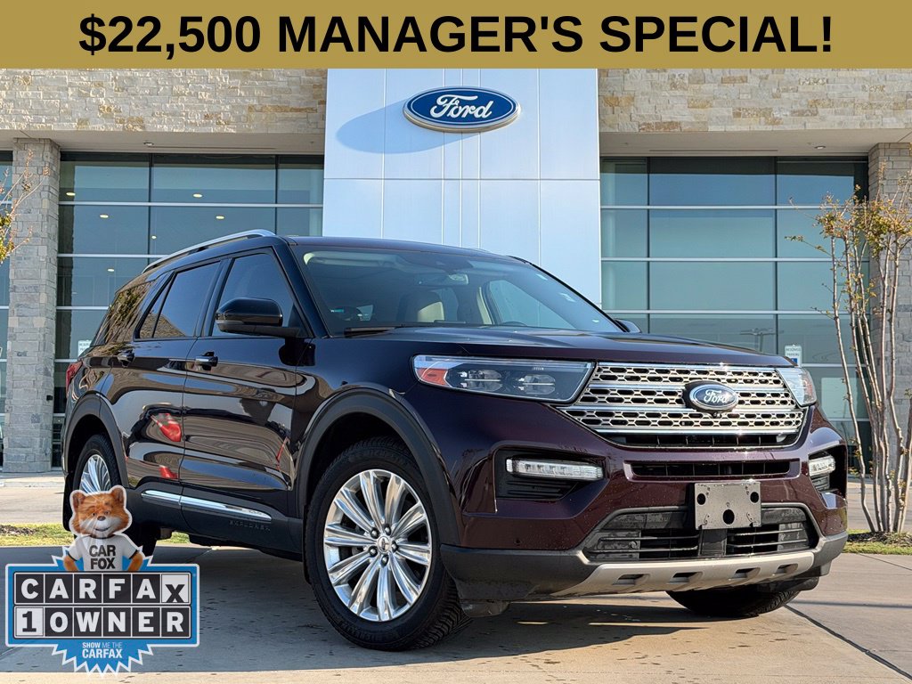 Red Metallic 2022 Ford Explorer SUV / Crossover All-Wheel Drive Automatic