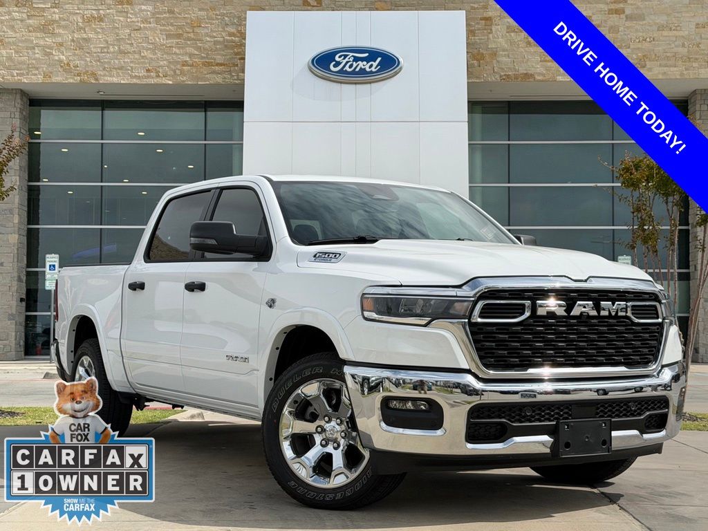 Bright White 2026 RAM 1500 Pickup Truck Four-Wheel Drive 8-Speed Automatic
