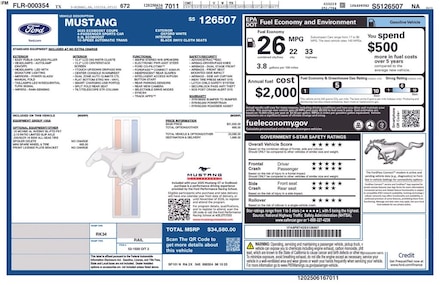 2025 Ford Mustang Ecoboost Fastback Coupe