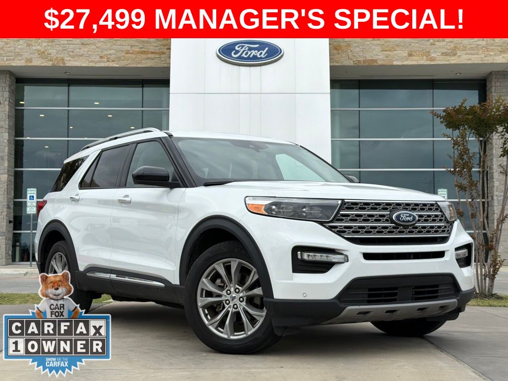 Oxford White 2023 Ford Explorer Limited AWD SUV / Crossover All-Wheel Drive Automatic