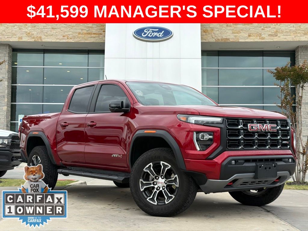 Volcanic Red Tintcoat 2024 GMC Canyon AT4 Crew Cab 4WD Pickup Truck Four-Wheel Drive 8-Speed Automatic