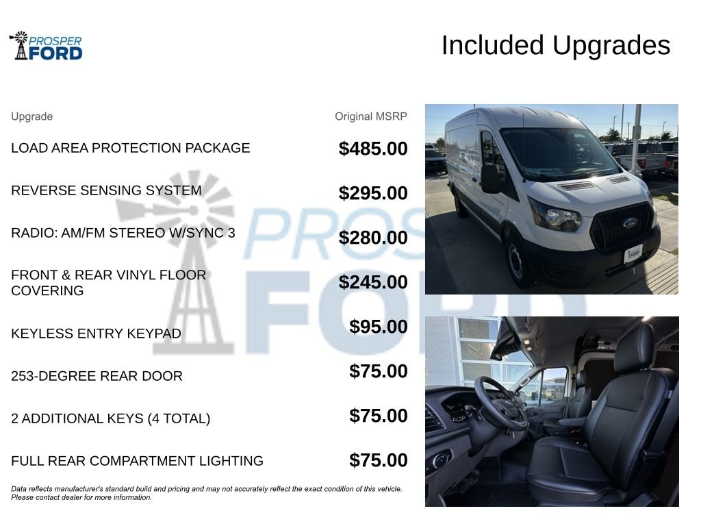New 2025 Ford Transit Commercial Cargo Van Van Medium Roof Van