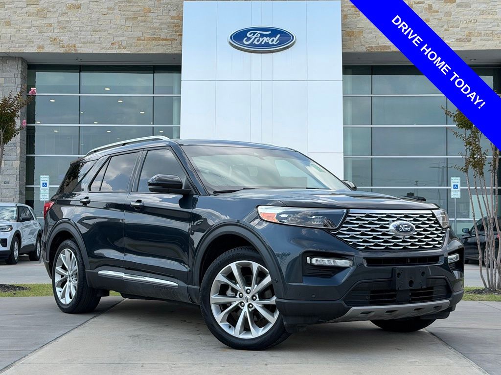 Stone Blue 2022 Ford Explorer SUV / Crossover Rear-Wheel Drive Automatic