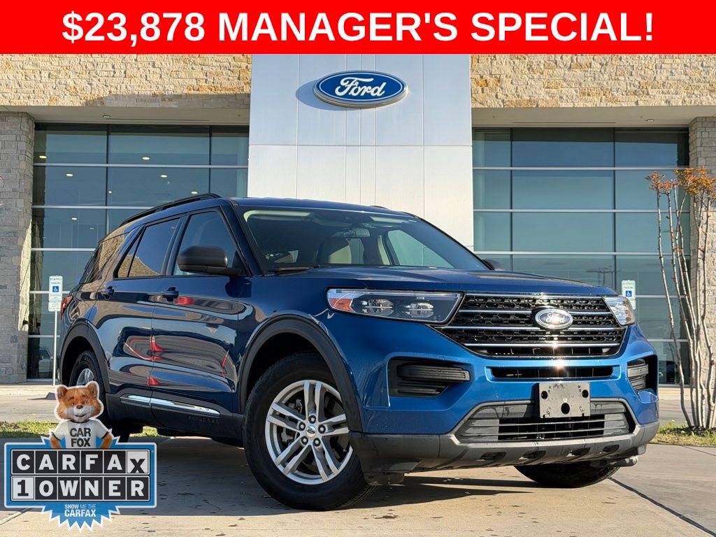 Blue 2021 Ford Explorer XLT RWD SUV / Crossover Rear-Wheel Drive Automatic