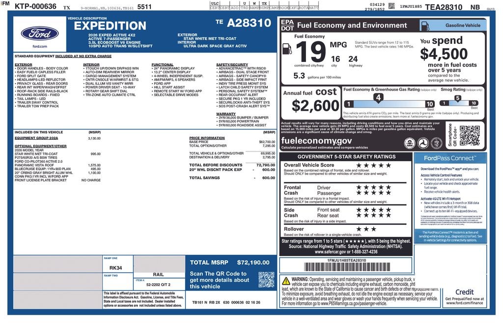 New 2026 Ford Expedition Active SUV
