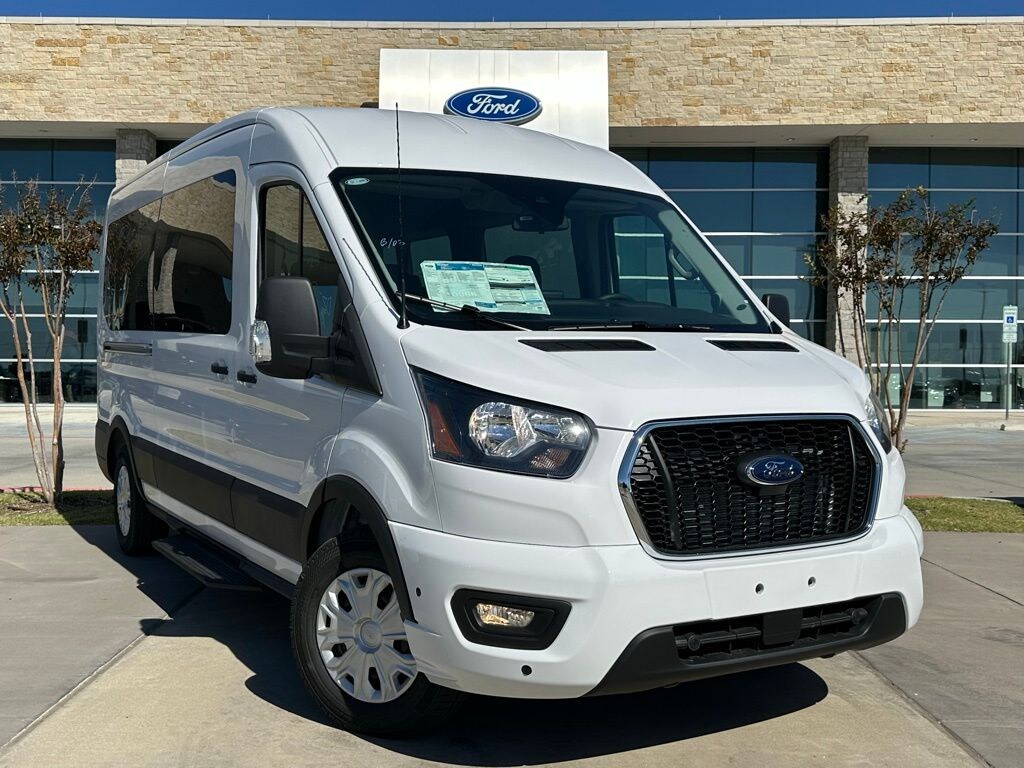 New 2025 Ford Transit Commercial Passenger Van XLT Wagon Medium Roof Van