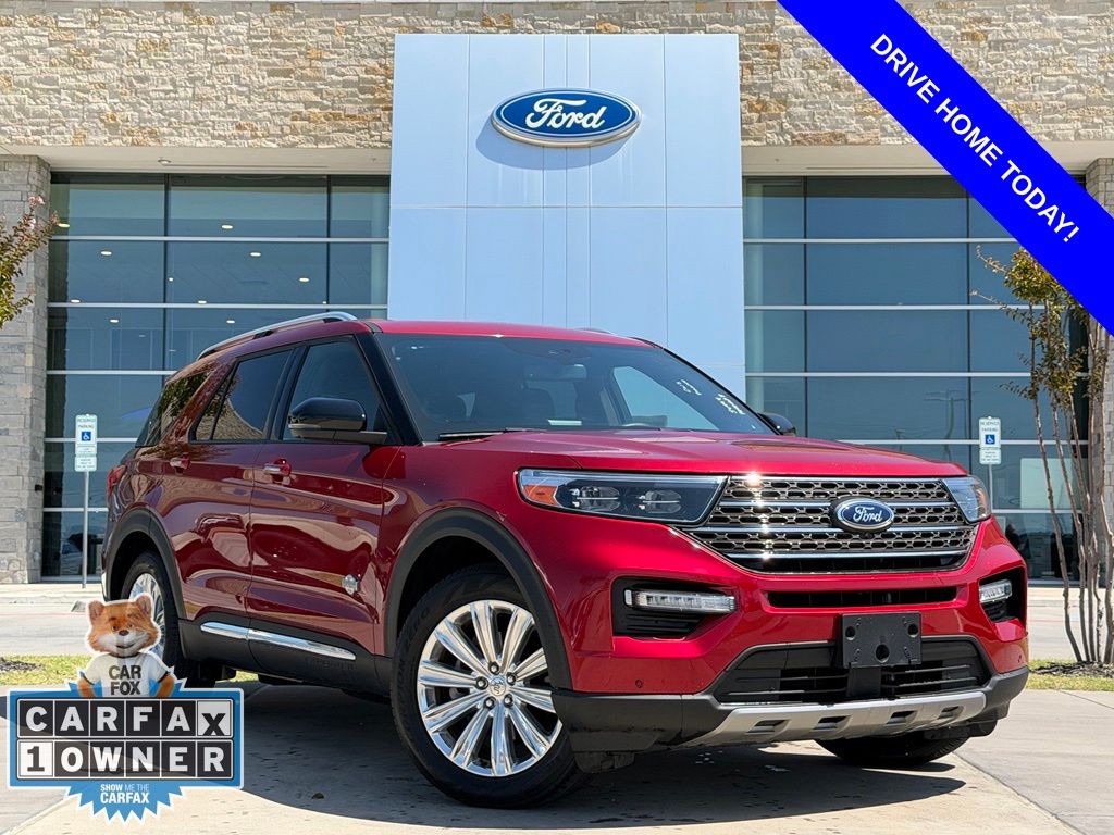Red Metallic 2023 Ford Explorer SUV / Crossover Rear-Wheel Drive Automatic