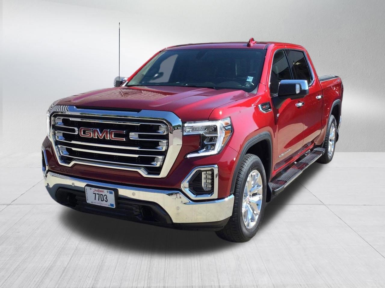 Used 2021 GMC Sierra 1500 SLT with VIN 1GTU9DEL3MZ266406 for sale in Madison, SD