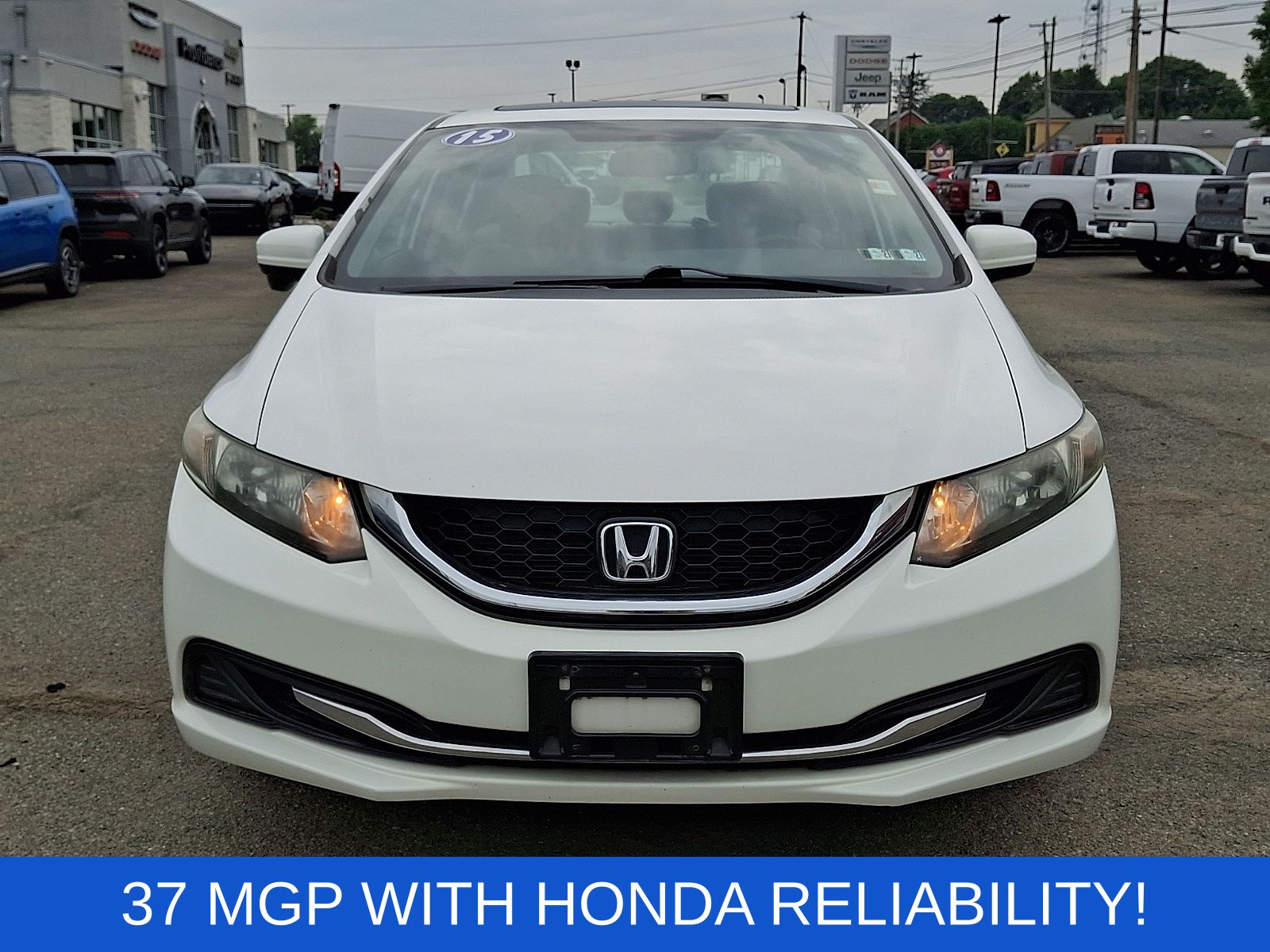 Used 2015 Honda Civic EX with VIN 19XFB2F8XFE224535 for sale in Quarryville, PA