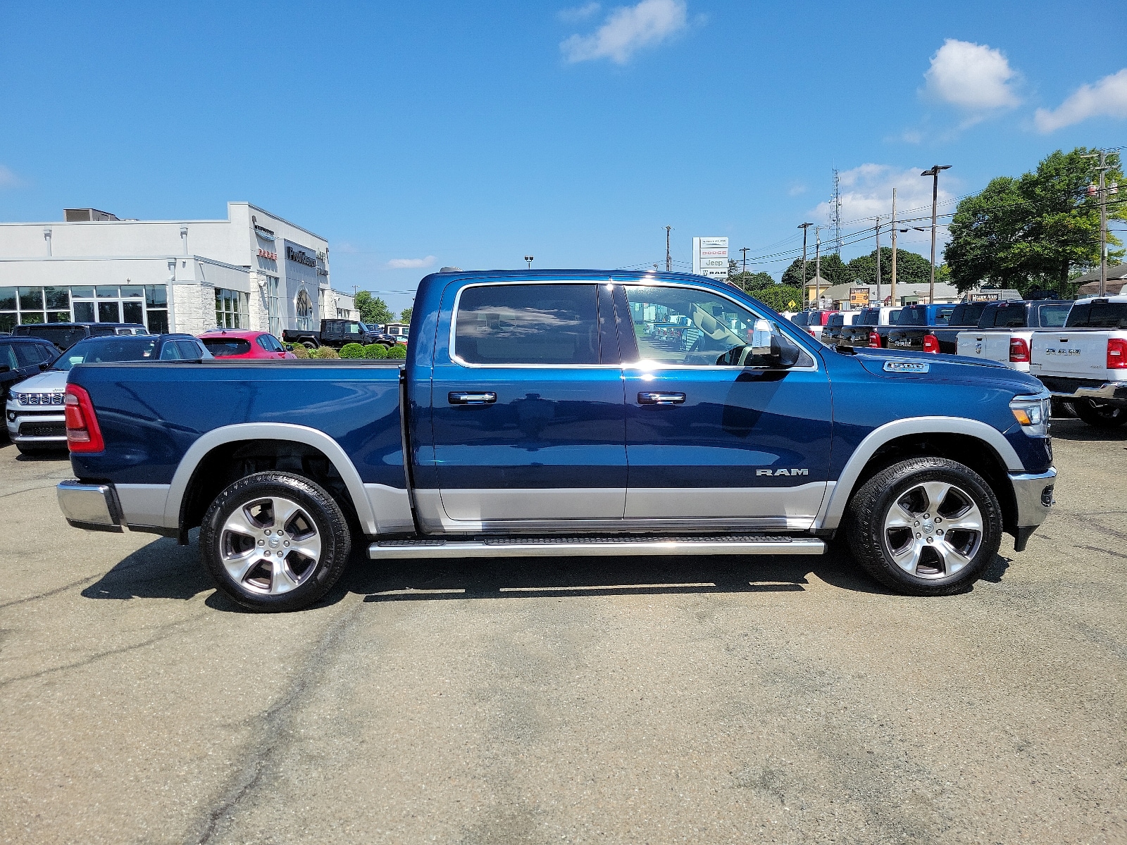 Used 2021 RAM Ram 1500 Pickup Laramie with VIN 1C6SRFJT8MN666002 for sale in Quarryville, PA