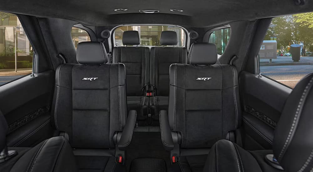 The rear rows of seating in a 2024 Dodge Durango SRT.