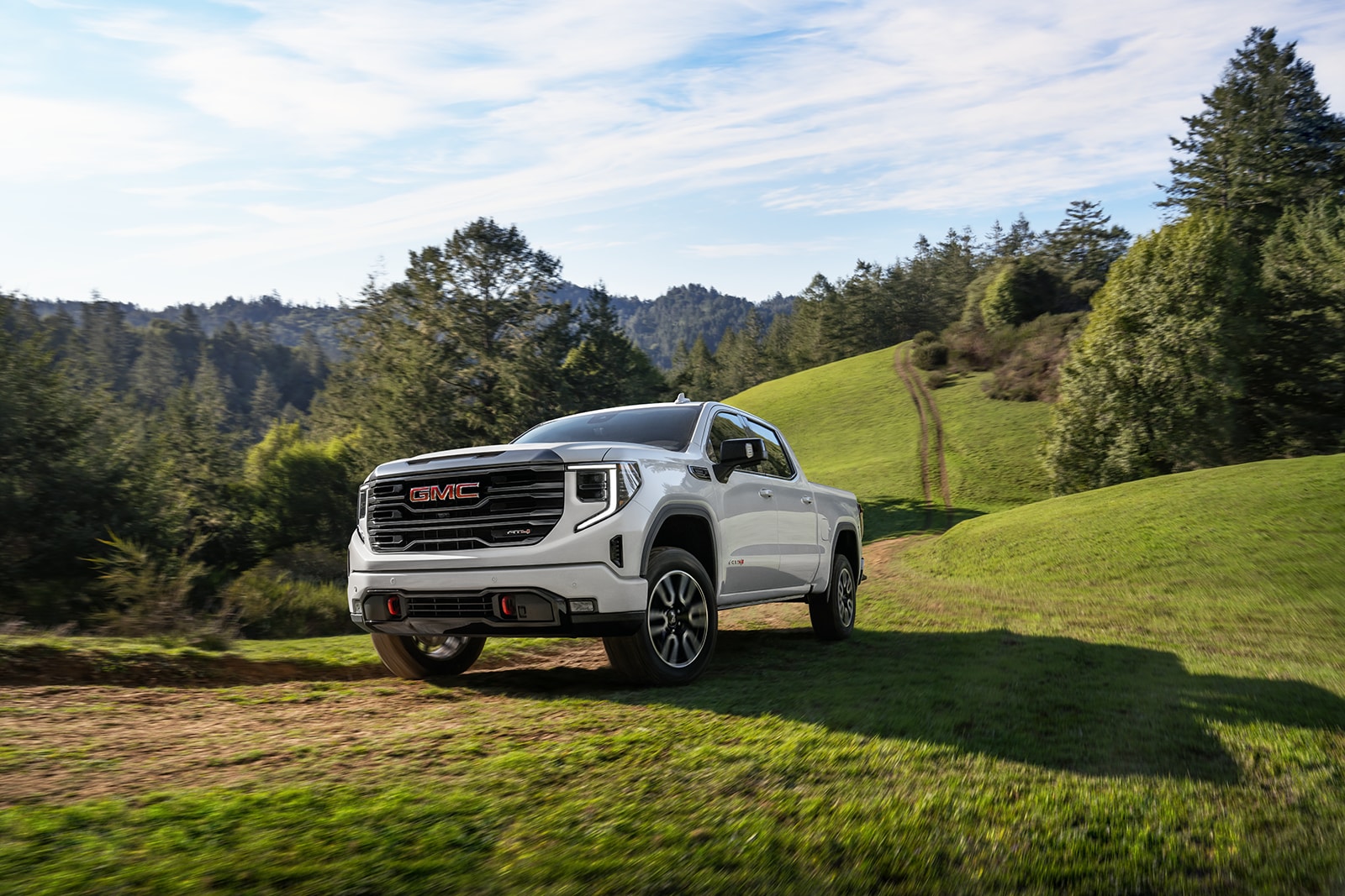 A used GMC Sierra in nature