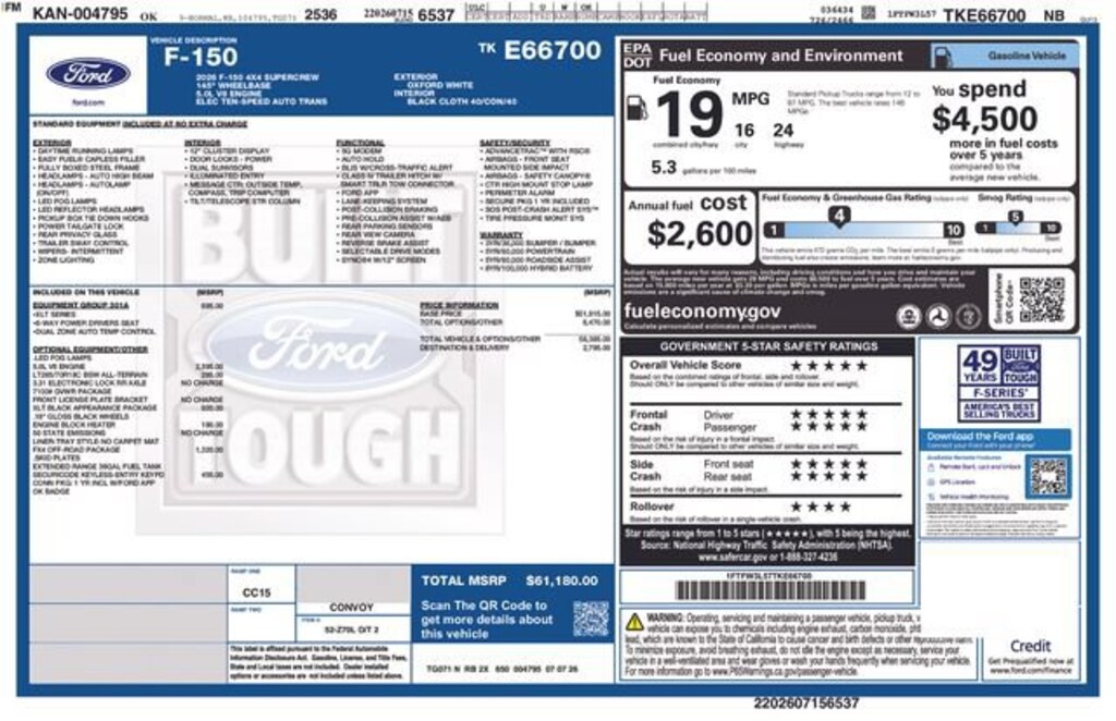 New 2026 Ford F-150 XLT Truck SuperCrew Cab