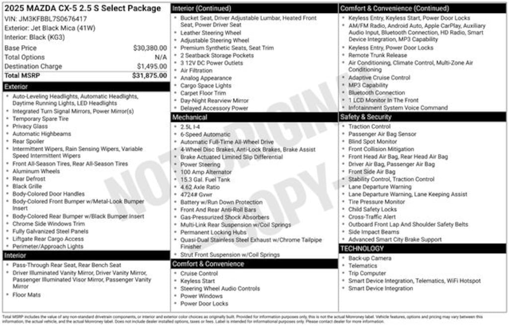 Used 2025 Mazda CX-5 2.5 S Select Package SUV