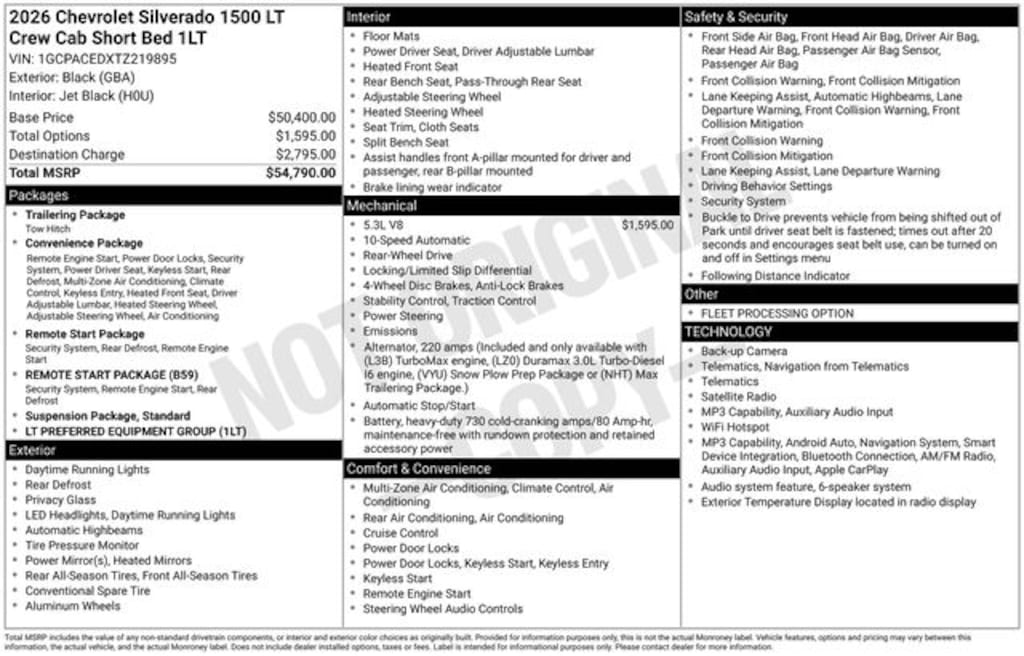 Used 2026 Chevrolet Silverado 1500 LT Truck
