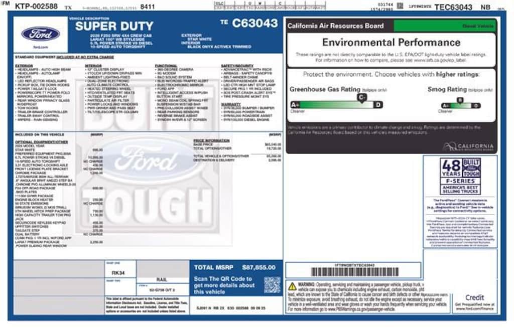 New 2026 Ford F-250 Lariat Truck Crew Cab