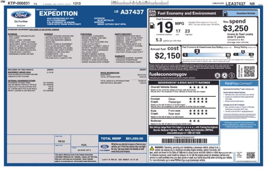 Used 2020 Ford Expedition XLT SUV