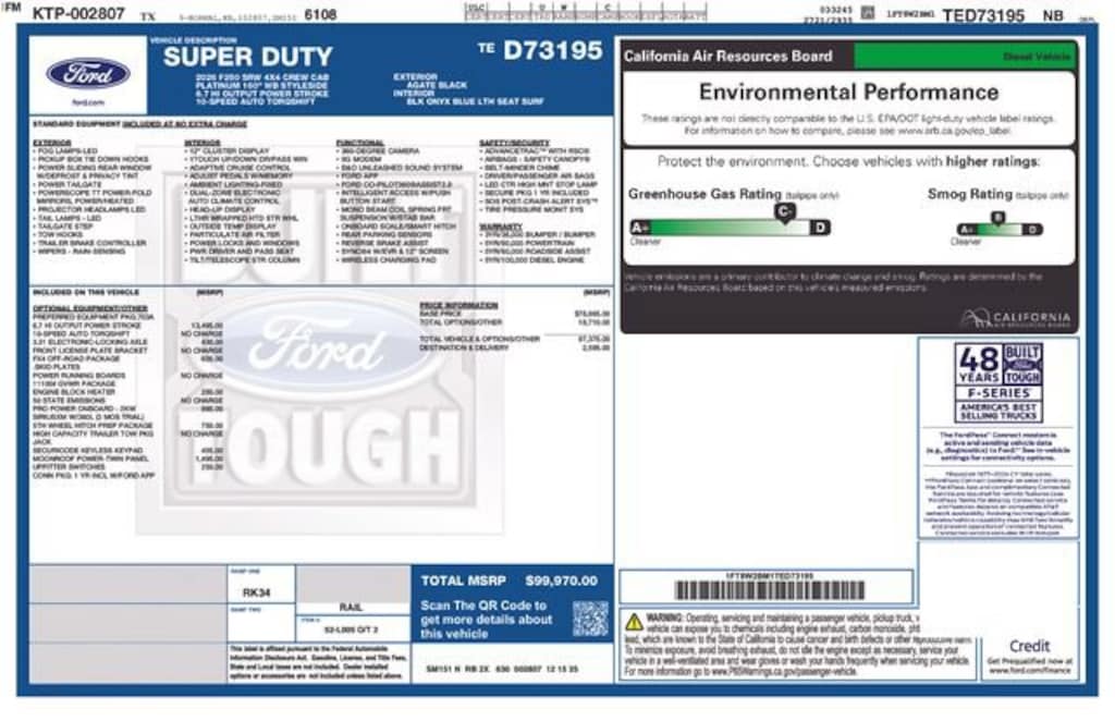 New 2026 Ford F-250 Platinum Truck Crew Cab