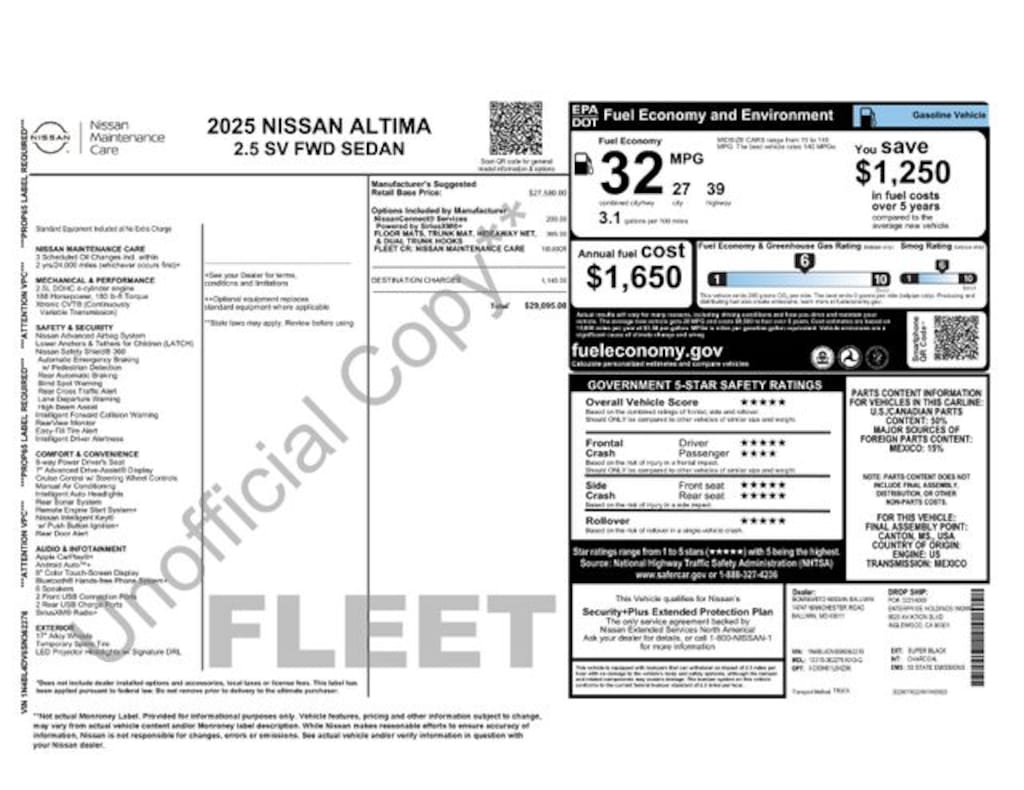 Used 2025 Nissan Altima 2.5 SV Sedan