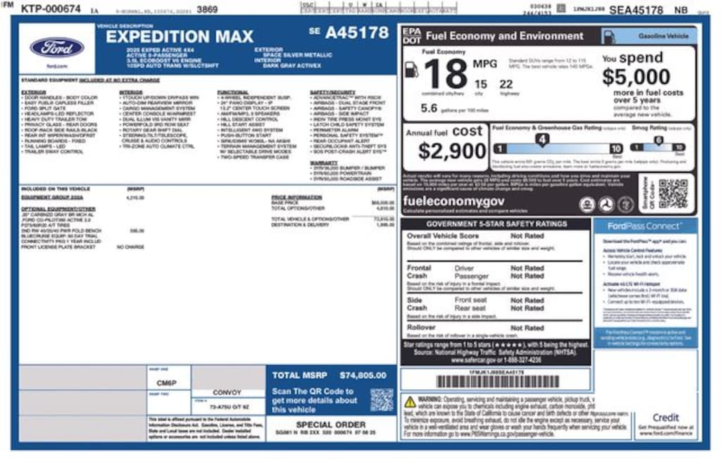 Used 2025 Ford Expedition Max Active SUV