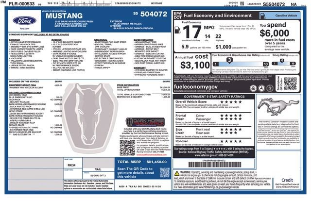 2025 Ford Mustang Dark Horse - Photo 2