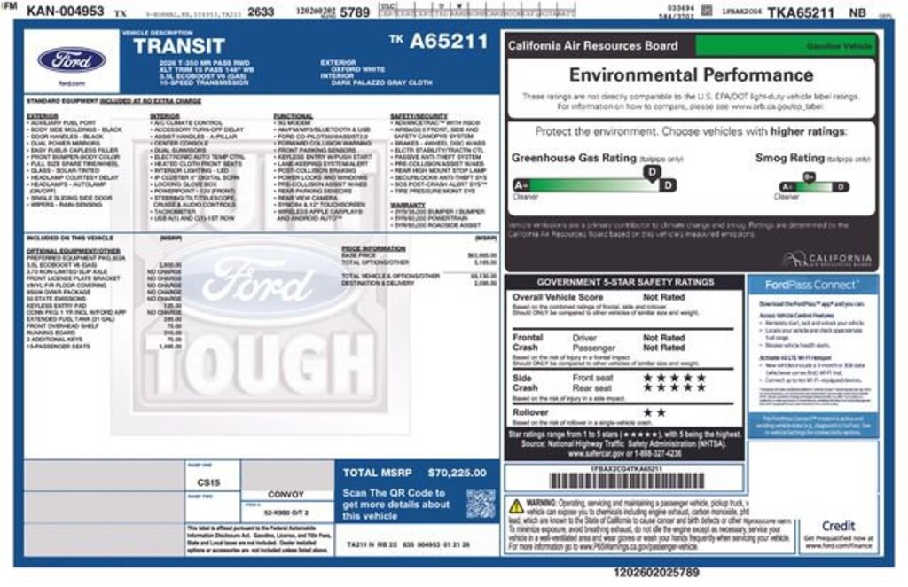 New 2026 Ford Transit-350 Passenger Wagon Medium Roof Van