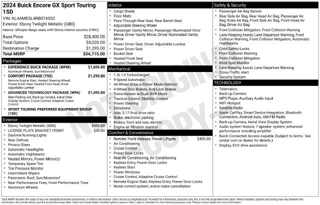 Used 2024 Buick Encore GX Sport Touring SUV