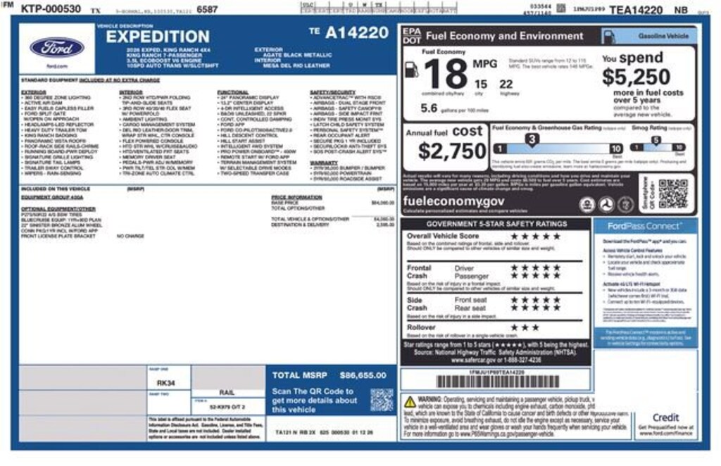 New 2026 Ford Expedition King Ranch SUV