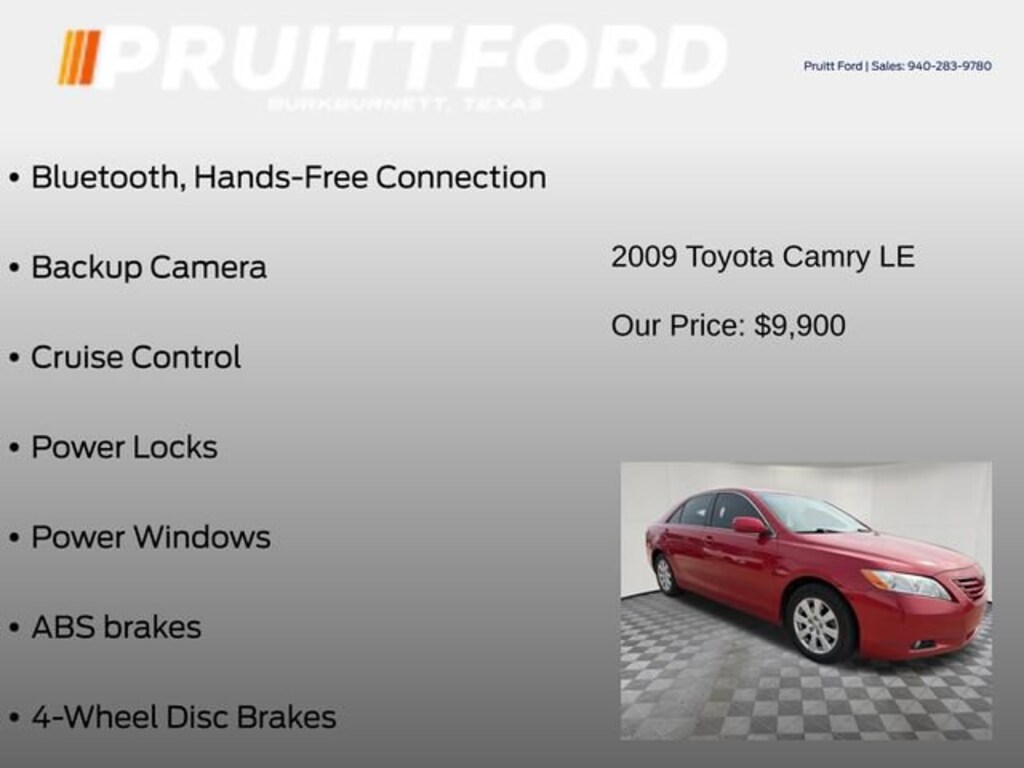 Used 2009 Toyota Camry LE V6 Sedan