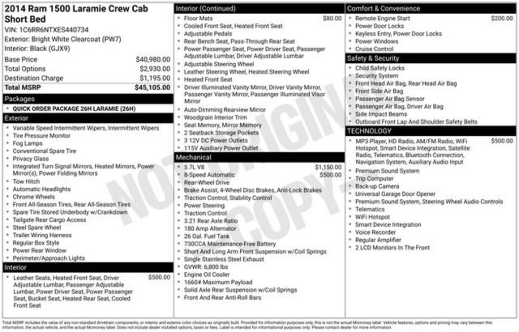 Used 2014 Ram 1500 Laramie Truck Crew Cab