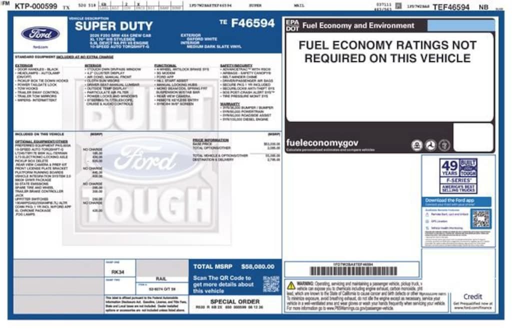 New 2026 Ford F-250 Truck Crew Cab