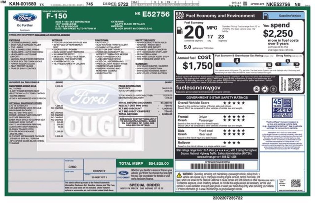 Used 2022 Ford F-150 Truck SuperCrew Cab