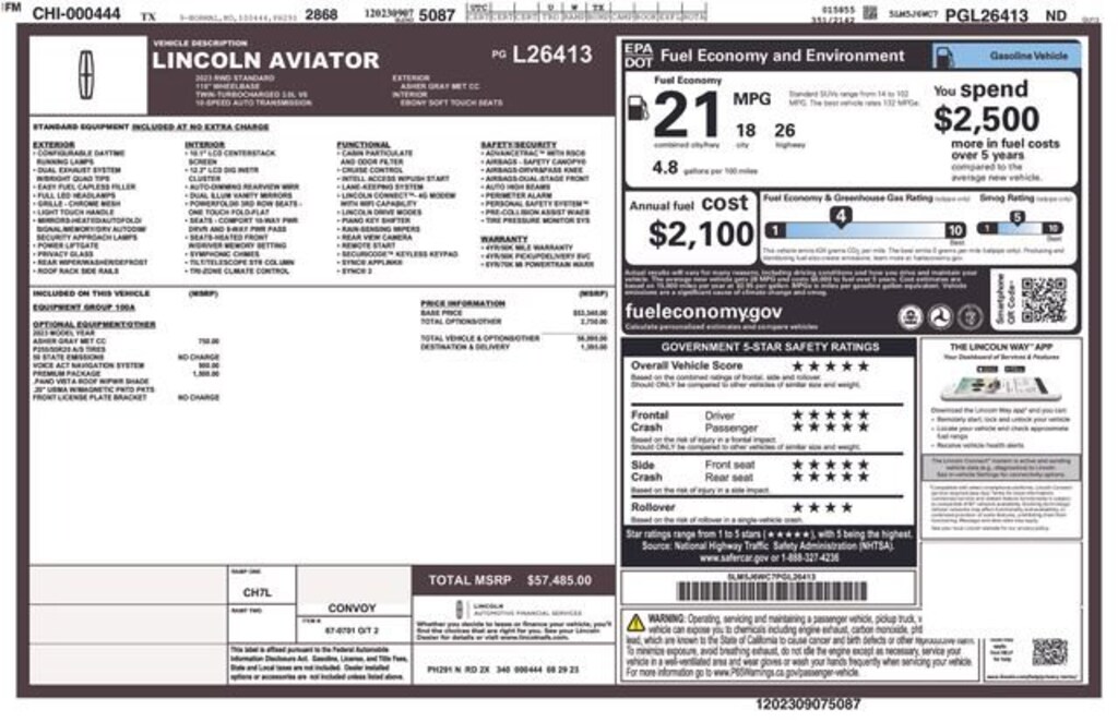 Used 2023 Lincoln Aviator Standard SUV