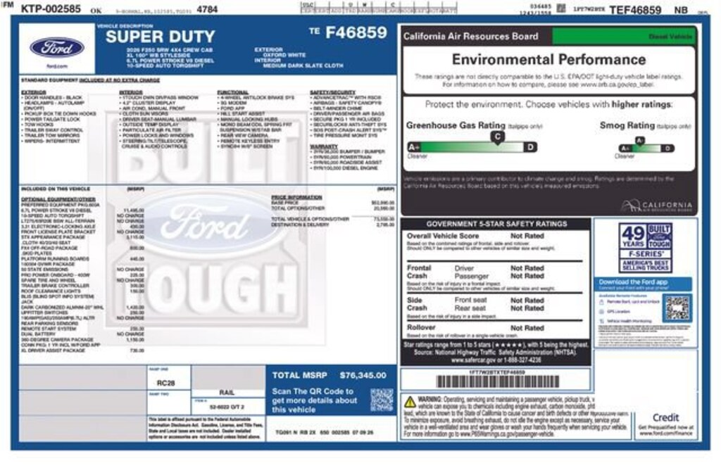 New 2026 Ford F-250 Truck Crew Cab