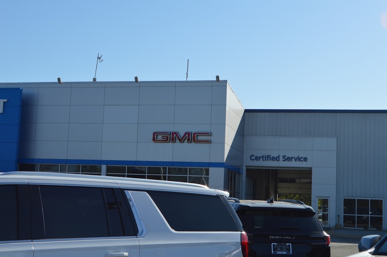 Pryor GMC showroom and new truck inventory