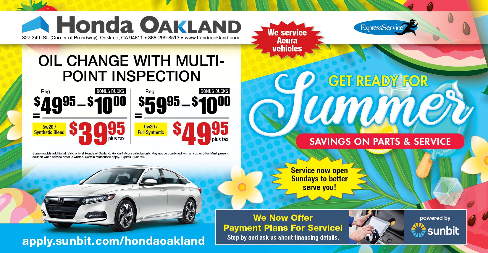 Honda Of Oakland >> Honda Service Specials Coupons In Oakland Ca Honda Of Oakland >> Honda Service Specials Coupons In Oakland Ca