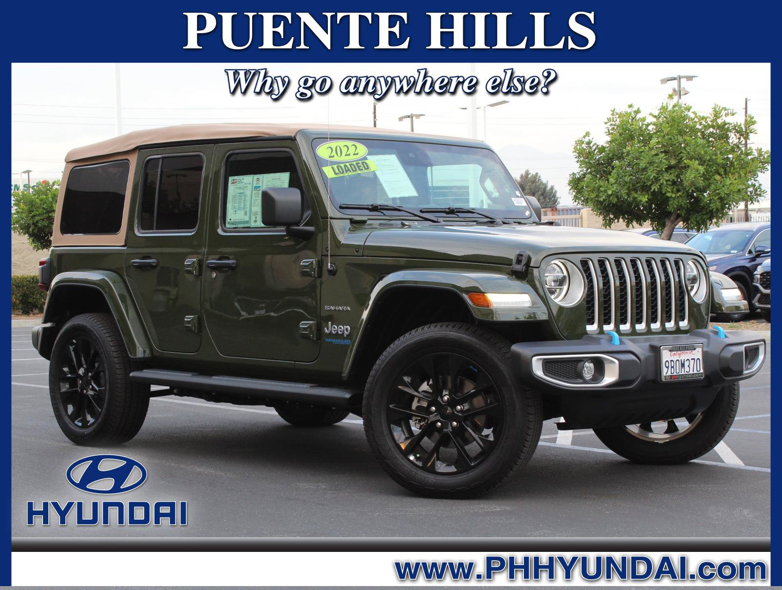Used 2022 Jeep Wrangler Unlimited 4xe For Sale at Puente Hills Hyundai |  VIN: 1C4JJXP62NW206722