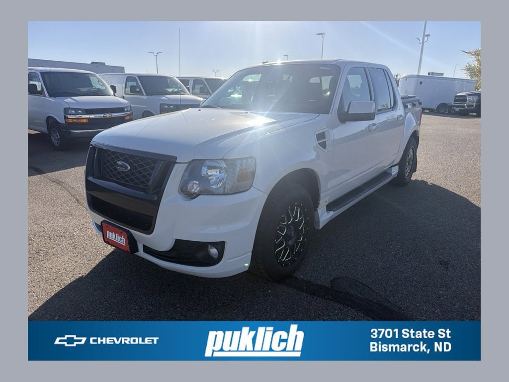 White 2009 Ford Explorer Sport Trac Pickup Truck All-Wheel Drive Automatic