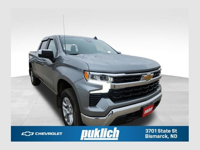 Sterling Gray Metallic 2025 Chevrolet Silverado 1500 LT Crew Cab 4WD Pickup Truck Four-Wheel Drive Automatic
