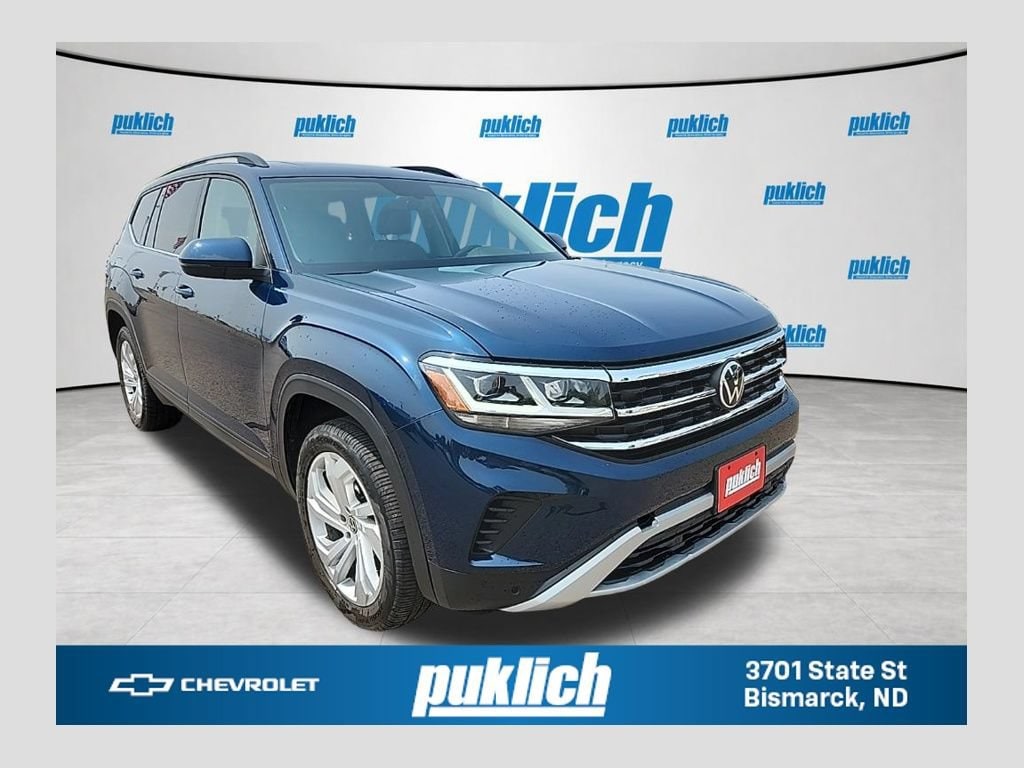 Blue 2021 Volkswagen Atlas SUV / Crossover All-Wheel Drive Automatic