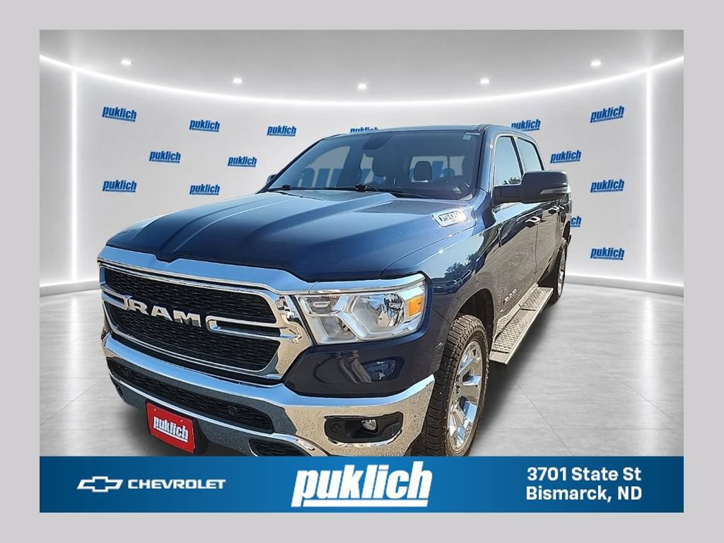 Blue 2023 RAM 1500 Pickup Truck Four-Wheel Drive Automatic