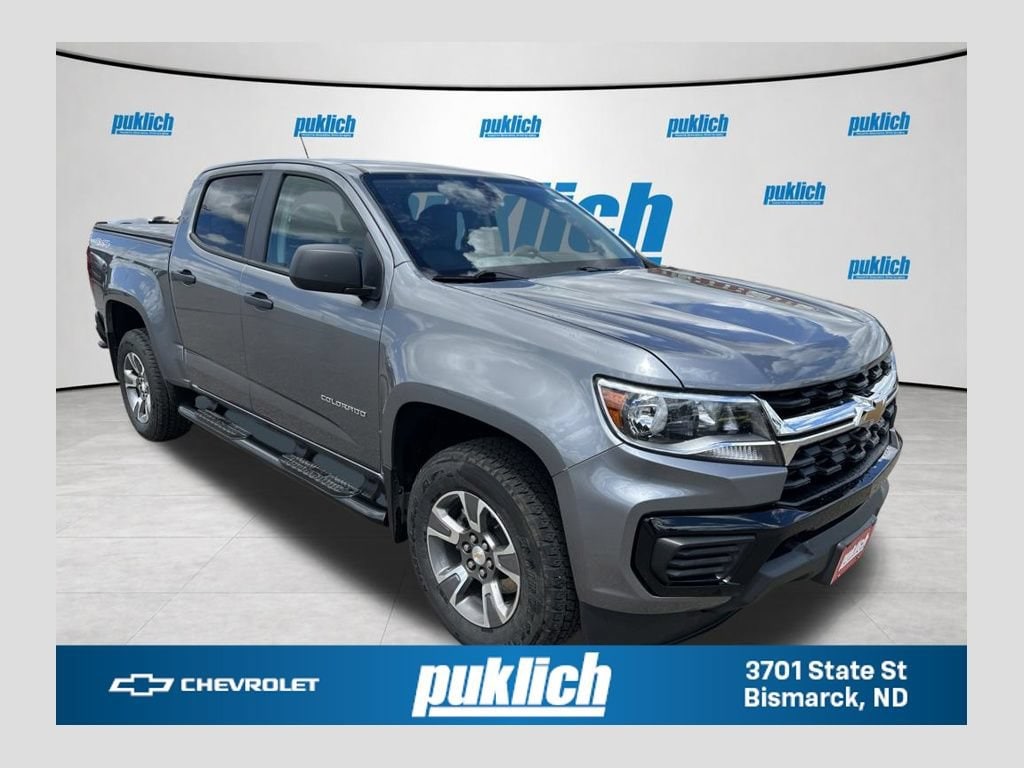 Gray (Satin Steel Metallic) 2021 Chevrolet Colorado Pickup Truck Four-Wheel Drive Automatic