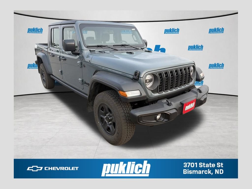 Gray 2024 Jeep Gladiator Pickup Truck Four-Wheel Drive Automatic